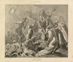 Jonge liefde, Karlsruhe, ca. 1850 (gravure)