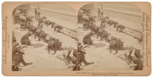 "De 25ste maakt zich klaar voor vertrek naar Cuba",1898 (foto)