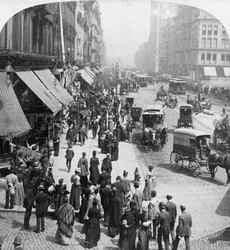Een straatbeeld in Chicago, Illinois, VS