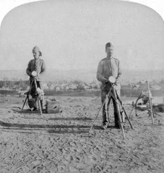 Britse heliografie vanuit het fort van Johannesburg, nieuws van de bezetting, Boerenoorlog, 1900