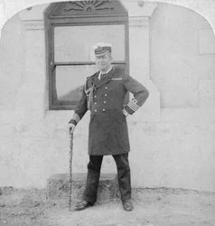 Kapitein Sir Edward Chichester, Britse marineofficier, Kaapstad, Zuid-Afrika, 1900