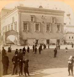 Beroemde Rode Trap en oud Paleis, Moskou, Rusland, 1900