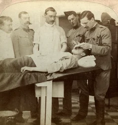 Soldaat die viel aan het front, Wynberg Hospital, Kaapstad, Zuid-Afrika, Boerenoorlog, 1899-1902