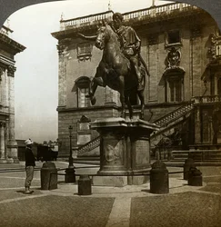 Standbeeld van keizer Marcus Aurelius, Rome, Italië