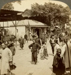 Straatscène, Canton, China