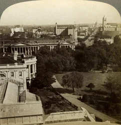 Het Witte Huis en het Schatkistgebouw, Washington DC, VS