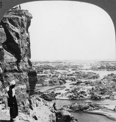 De tweede cataract van de Nijl gezien vanuit het zuidwesten, Egypte, 1905