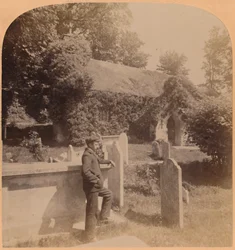 De kleine Normandische kerk, het meest schilderachtige plekje in Engeland, Bonchurch, Isle of Wight