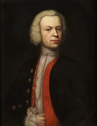 Halflang portret van een heer met pruik