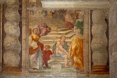 fresco in de ingang (scène onzeker)