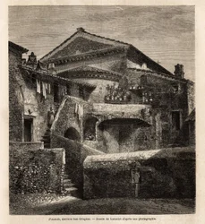 Een riool achter de kapel van San Crispino