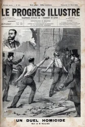 Een dodelijk duel - Op 1 maart 1895 vond een duel met de degen plaats tussen twee leden van het Comité van Frans-Afrika, die voordien goede kameraden waren, Alfred Le Chatelier en Hippolyte Percher, alias Harry Alis, en dit
