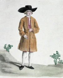Een quaker - tekening, begin 19e eeuw