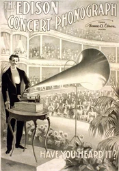 Reclame voor de Edison Grammofoon 
