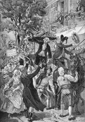 Aix-en-Provence, Bouches-du-Rhône (13) (1789): Honoré Gabriel (Honoré-Gabriel) Riqueti, graaf van Mirabeau (1749-1791) tijdens zijn verkiezing tot afgevaardigde naar de Algemene Vergadering door de Derde Stand van Aix-en-Provence. Het is geschreven.