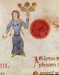 Allegorische voorstelling van de maand augustus