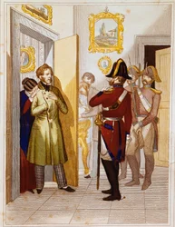 Arrestatie van de patriot Federico Confalonieri (1785-1846) door Italiaanse troepen (19e eeuw)