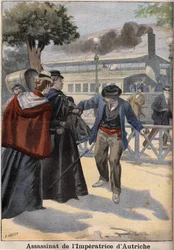 Moord op keizerin Elisabeth van Oostenrijk (Sissi) door een Italiaanse anarchist in Genève