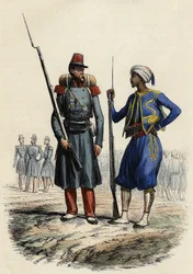 Bataljon van het Vreemdelingenlegioen, gevormd en gestuurd naar Algerije in 1831; Bataljon van Inheemse Tirailleurs, gevormd en gestuurd naar Algerije in 1841, in 