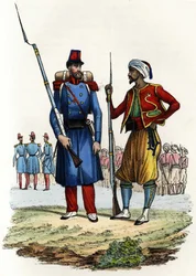 Bataljon van het Vreemdelingenlegioen gevormd en gestuurd naar Algerije in 1831; bataljon van inheemse ruiters, gevormd en gestuurd naar Algerije in 1841. In 