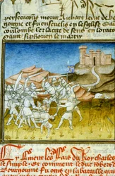 Slag bij Soissons - Miniatuur uit de Middeleeuwen
