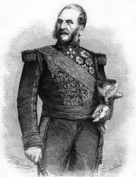 Bernard Pierre Magnan. Maréchal de France (1791-1865). Gravure uit 1865