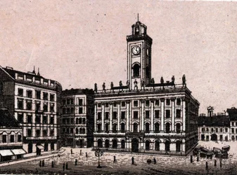Boedapest, Hongarije: Oude Stadhuis in 