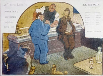 Café de Paris: zink - tekening, eind 19e eeuw, Carnavalet