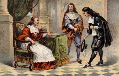 Kardinaal Jules Mazarin (Giulio Raimondo Mazzarino of Mazarino) (1602-1661) ontving Jean-Baptiste Colbert (1619-1683)