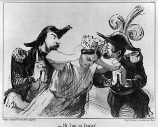 Cartoon over de campagne voor de eerste presidentsverkiezingen in december 1848.