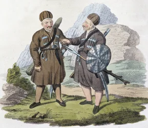 Kaukasische krijgers, begin 19e eeuw