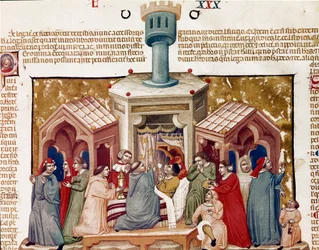 Ceremonie van viatica aan een stervende (Miniatuur)