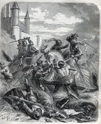 Karel III, bekend als Karel van Duras (Durazzo) koning van Napels, betrad Napels met de hulp van het volk op 16 juli