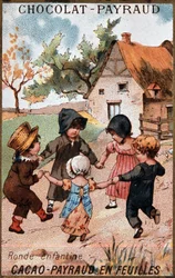 Kinderspel, reclame chocolade Payraud, ca. 1895