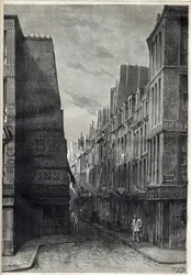 Cholera-epidemie in Parijs - Epidemie van Cholera in Parijs - rue sainte Marguerite - gravure in 