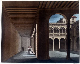 Klooster van Dominicanen in Valladolid. 19e eeuwse lithografie.