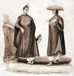 Cohinchinese vrouwen. Vietnam ca. 1850.