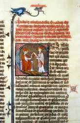 Concilie van Chalcedon, 451 - Miniatuur uit de Middeleeuwen (ref. 365, 428r). Bibliotheek van Toulouse (tel: 05 62 27 66 66)