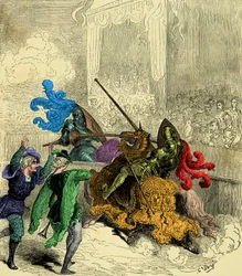 Graaf Gabriel de Montgomery verwondt koning Hendrik II dodelijk tijdens een toernooi op 30 juni