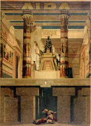 Omslag van de eerste partituur van Aida door Giuseppe Verdi. Ricordi Editie