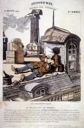 Daguerreopipers of Talent komt in slaap. Ironisch artikel tegen het nieuwe beroep van fotograaf. In "Vandaag, tijdschrift van belachelijkheden", op 15/03/1840.