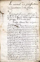 Overleg van de Raad van Prefectuur van Guéret (Creuse) van 23 april 1823