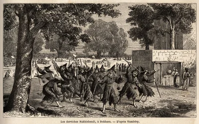 Dervishes Nakhisbendi, een Perzische Bokhara, Iran