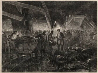 Ramp in de mijnen van Bessèges - MINES DE COAL DE LALLE - Overstromingen