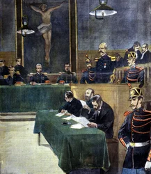 Dreyfus-zaak, commandant Esterhazy bij de krijgsraad