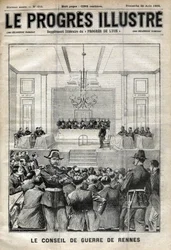 Dreyfus-affaire. Proces in Rennes. Alfred Dreyfus voor de krijgsraad (1899). Omslag van 
