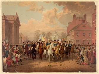 Evacuatiedag en Washingtons triomfantelijke intocht in New York City, 25 november