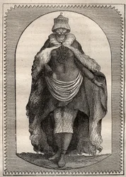 Expeditie naar het binnenland van Zuid-Afrika (1775) door Anders Sparrman (1748-1820): een Hottentote (vrouw Khoikhoi) - illustratie uit 