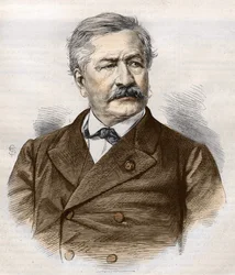Ferdinand de Lesseps (1805 - 1894), gravure, Bianchetti collectie