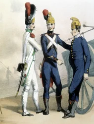 Brandweerlieden in uniform - ca. 1850